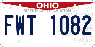 OH license plate FWT1082
