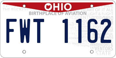 OH license plate FWT1162