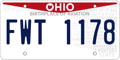 OH license plate FWT1178