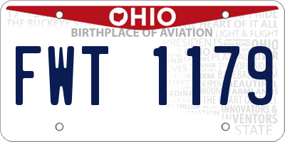OH license plate FWT1179