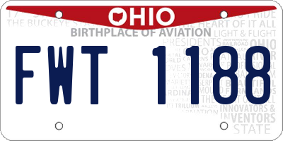 OH license plate FWT1188
