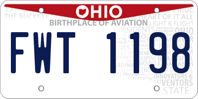 OH license plate FWT1198