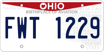 OH license plate FWT1229