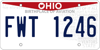 OH license plate FWT1246