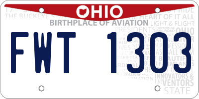 OH license plate FWT1303