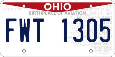 OH license plate FWT1305