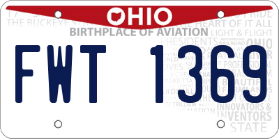 OH license plate FWT1369