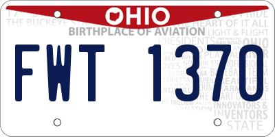 OH license plate FWT1370