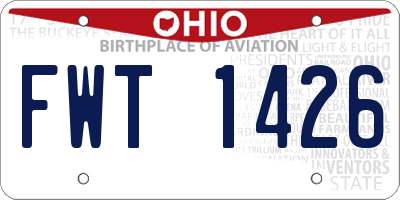 OH license plate FWT1426