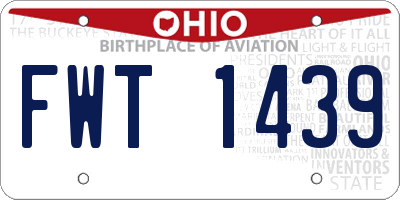 OH license plate FWT1439