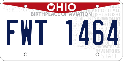 OH license plate FWT1464