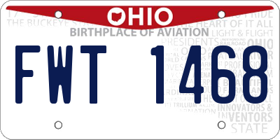 OH license plate FWT1468