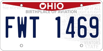 OH license plate FWT1469
