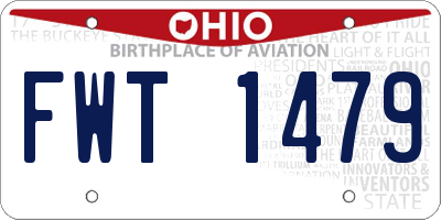 OH license plate FWT1479