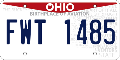 OH license plate FWT1485