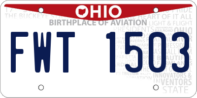 OH license plate FWT1503