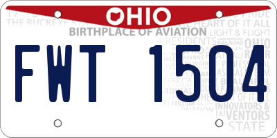 OH license plate FWT1504