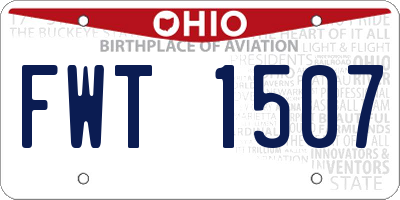 OH license plate FWT1507