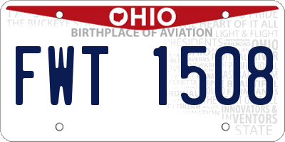OH license plate FWT1508