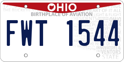 OH license plate FWT1544