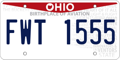 OH license plate FWT1555