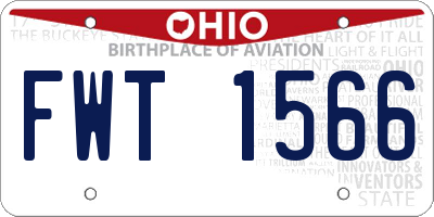 OH license plate FWT1566