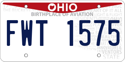 OH license plate FWT1575
