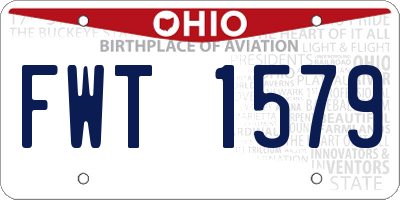 OH license plate FWT1579