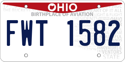 OH license plate FWT1582