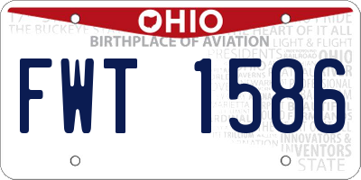OH license plate FWT1586
