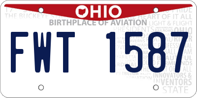 OH license plate FWT1587