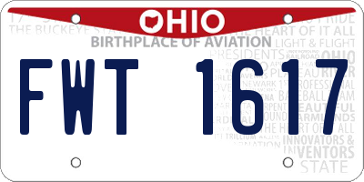 OH license plate FWT1617