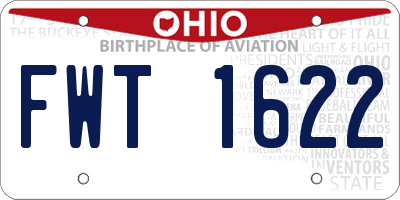 OH license plate FWT1622