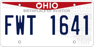 OH license plate FWT1641