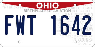 OH license plate FWT1642