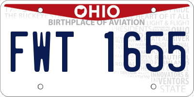 OH license plate FWT1655