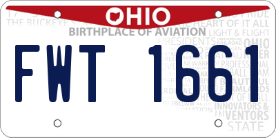 OH license plate FWT1661