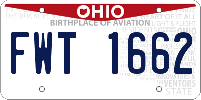 OH license plate FWT1662