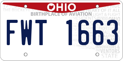 OH license plate FWT1663