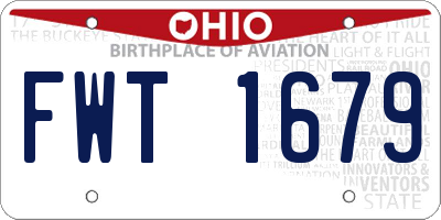 OH license plate FWT1679