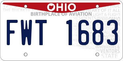 OH license plate FWT1683