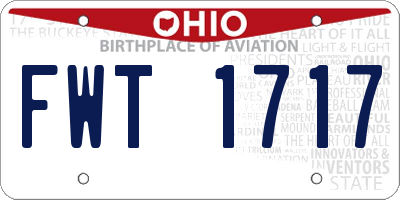 OH license plate FWT1717
