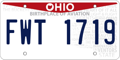 OH license plate FWT1719