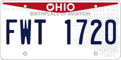 OH license plate FWT1720