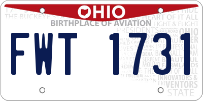 OH license plate FWT1731