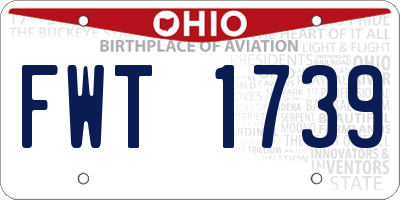 OH license plate FWT1739
