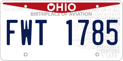 OH license plate FWT1785