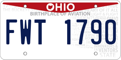 OH license plate FWT1790