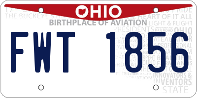 OH license plate FWT1856