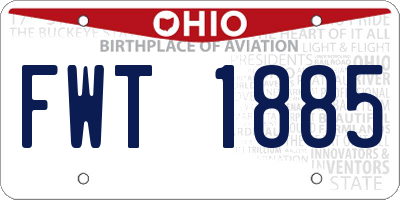 OH license plate FWT1885